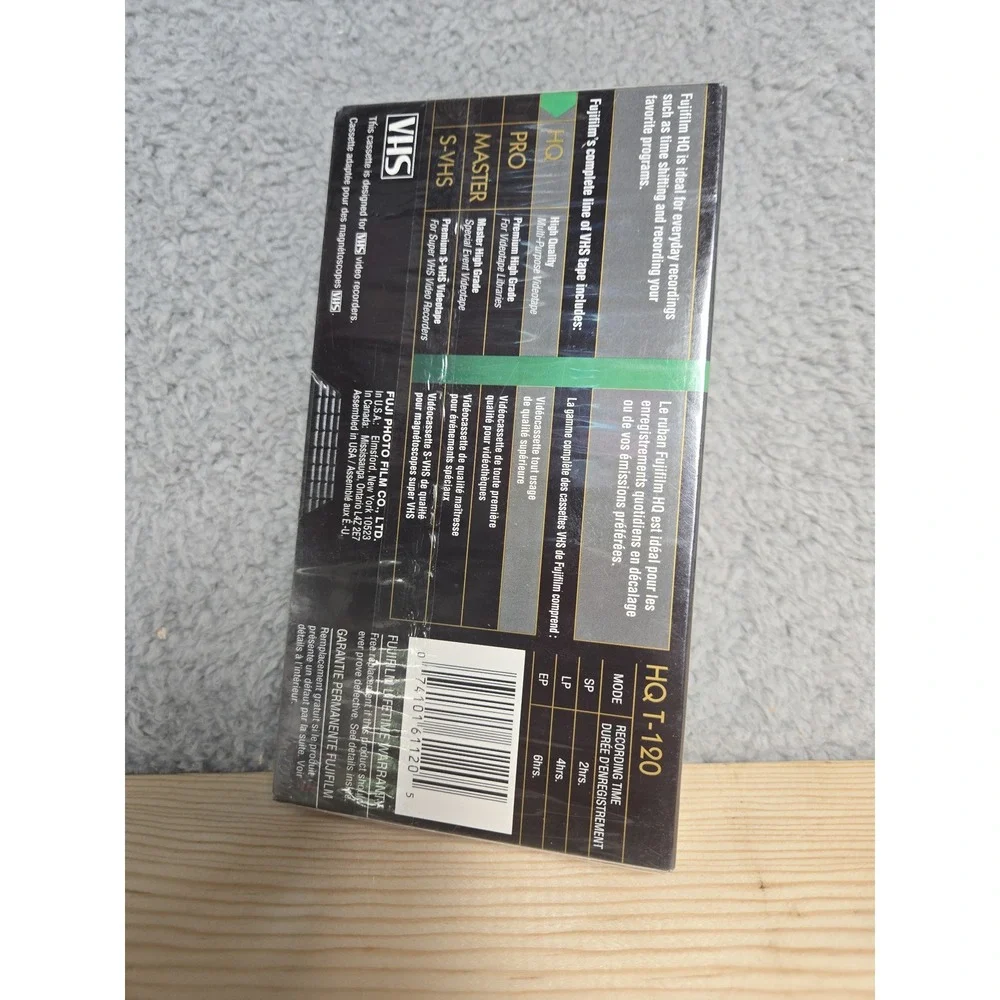 Fujifilm HQ 120 VHS Tape‎ NEW Sealed T-120 6 Hour High Quality Blank NFL